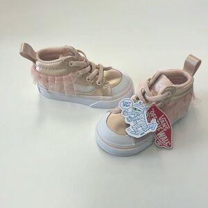 VANS 4.0 T Girls Racer Mid Satin Tulle Vanilla Cre VN0A38EGVIW. VINTAGE! NWT!